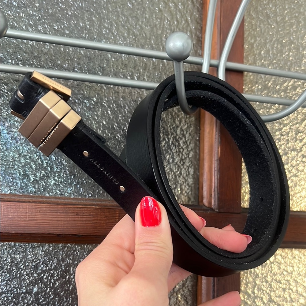 All Saints Black and Gold Belt Sophisticated Accessory